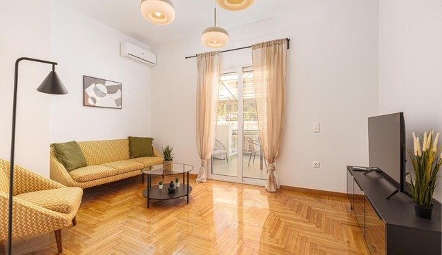 Bright & Contemporary Home with Balcony in Vibrant Piraeus