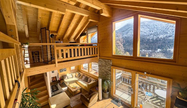 Chalet Boder - Vue MontBlanc - Cheminée