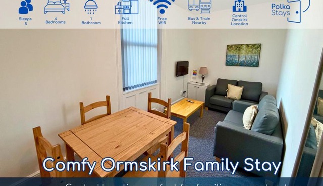 Comfy Ormskirk Family Stay by PolkaStays