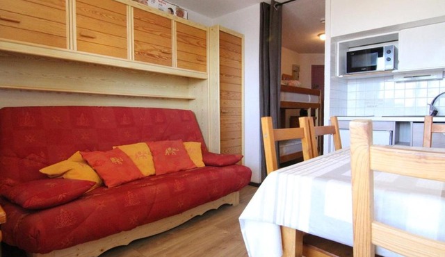 Studio confortable pour 4 personnes à L'Alpe d'Huez avec balcon, proche commerces et pistes - FR-1-405-32