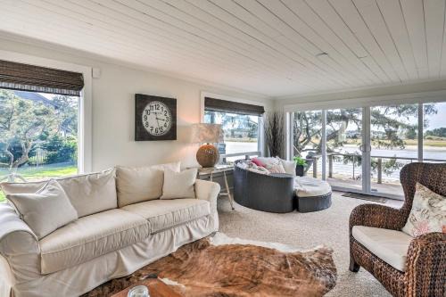 Waterfront Seaside Beach Home w/Views & Hot Tub!